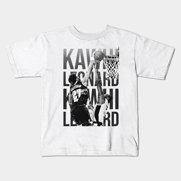 Kawhi Leonard Kids T-Shirt by Creativedy Stuff